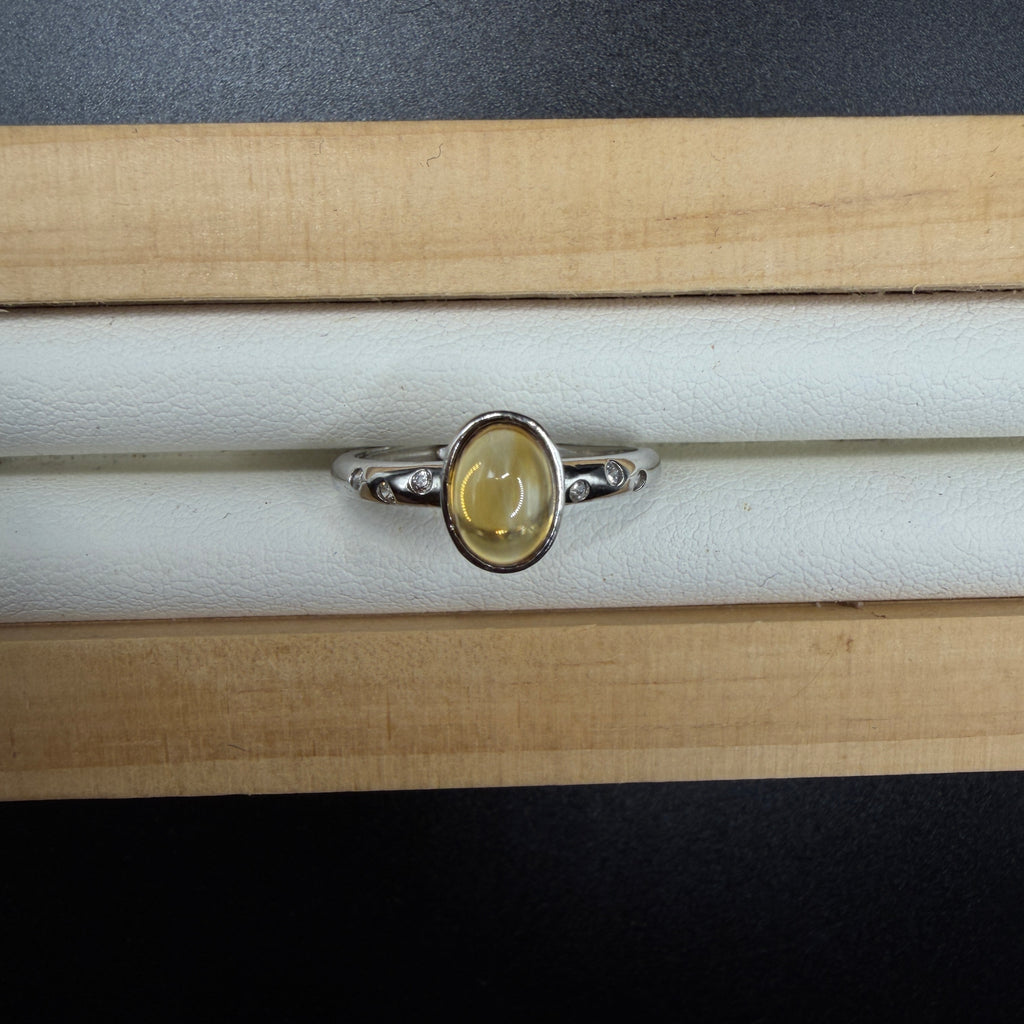Citrine S925 Adjustable Ring