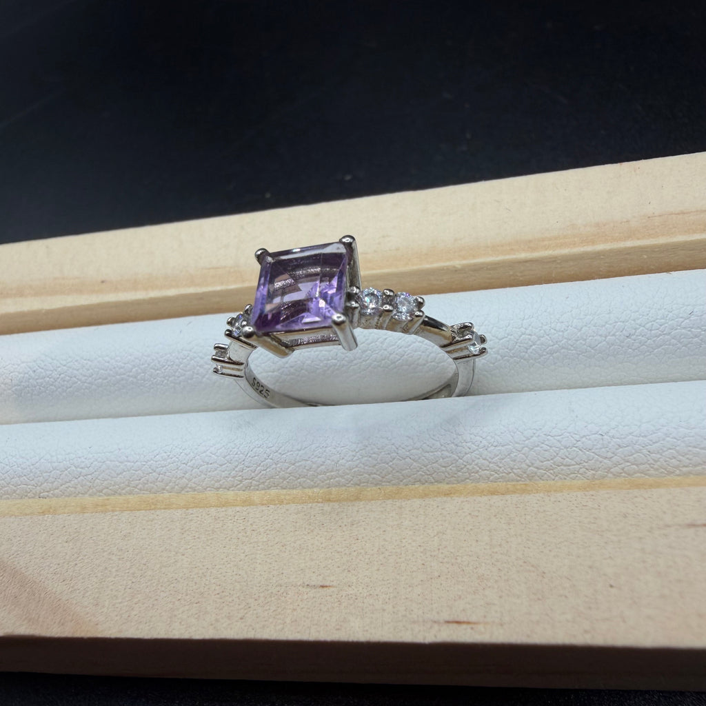 Amethyst S925 Adjustable Ring