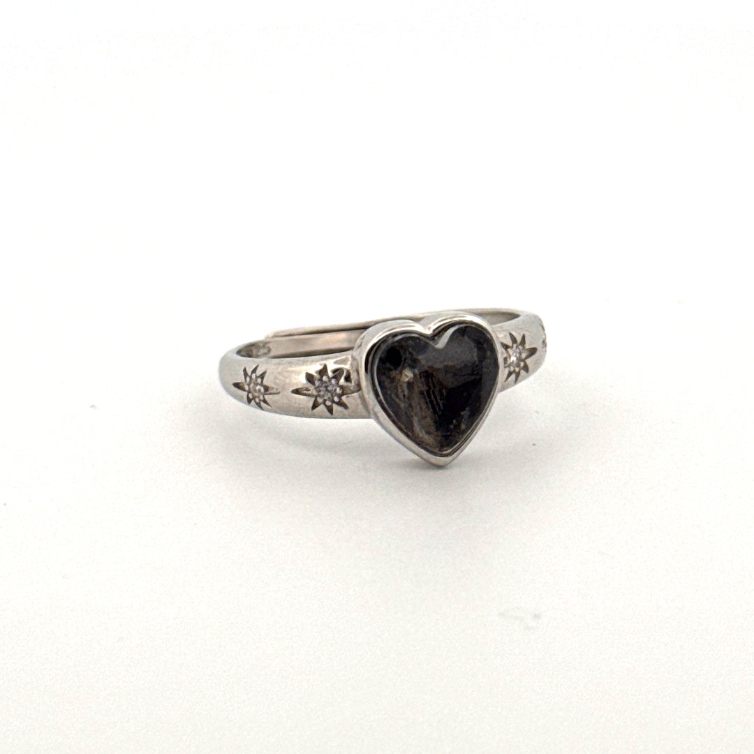 Muonionalusta Heart S925 Adjustable Ring