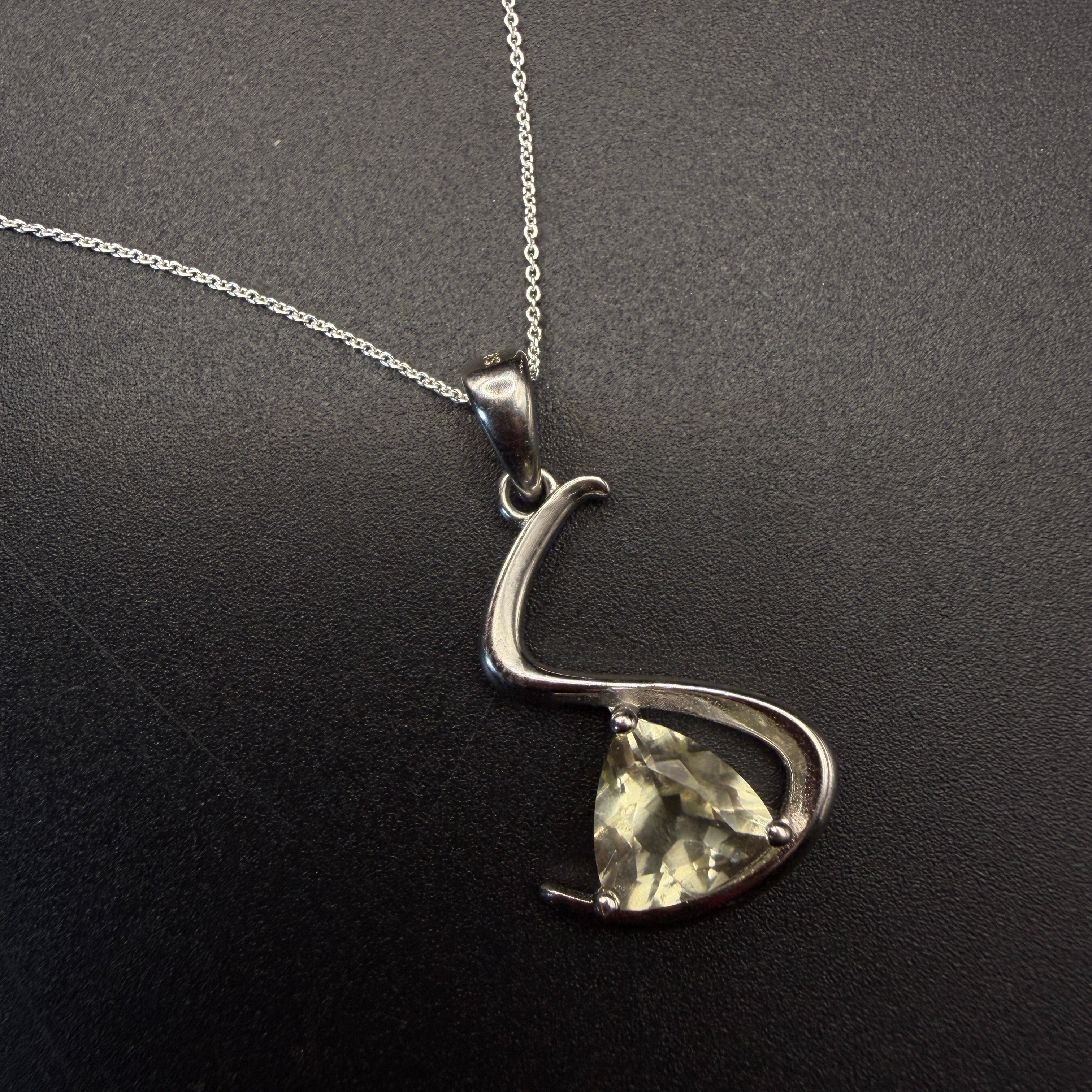Libyan Desert Glass Swirl S925 Certified Necklace