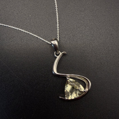 Libyan Desert Glass Swirl S925 Certified Necklace