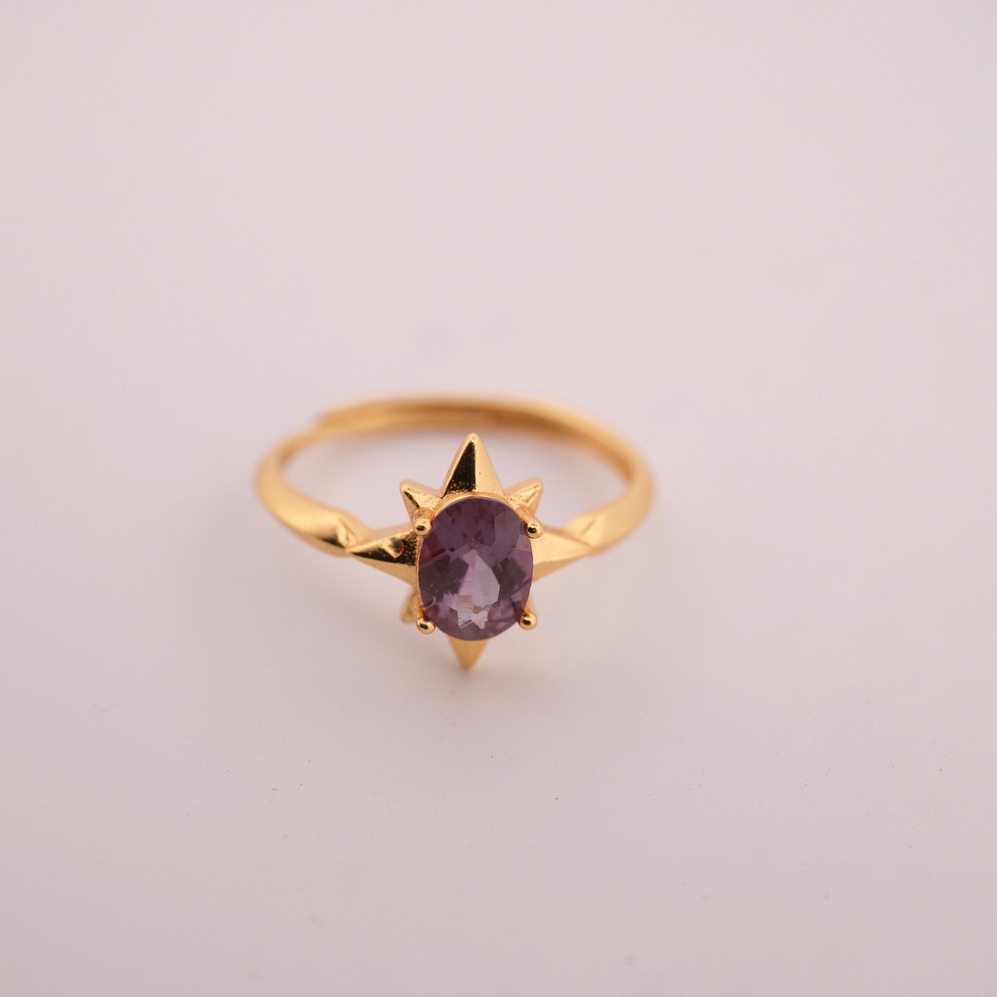 Alexandrite Gold S925 Adjustable Ring