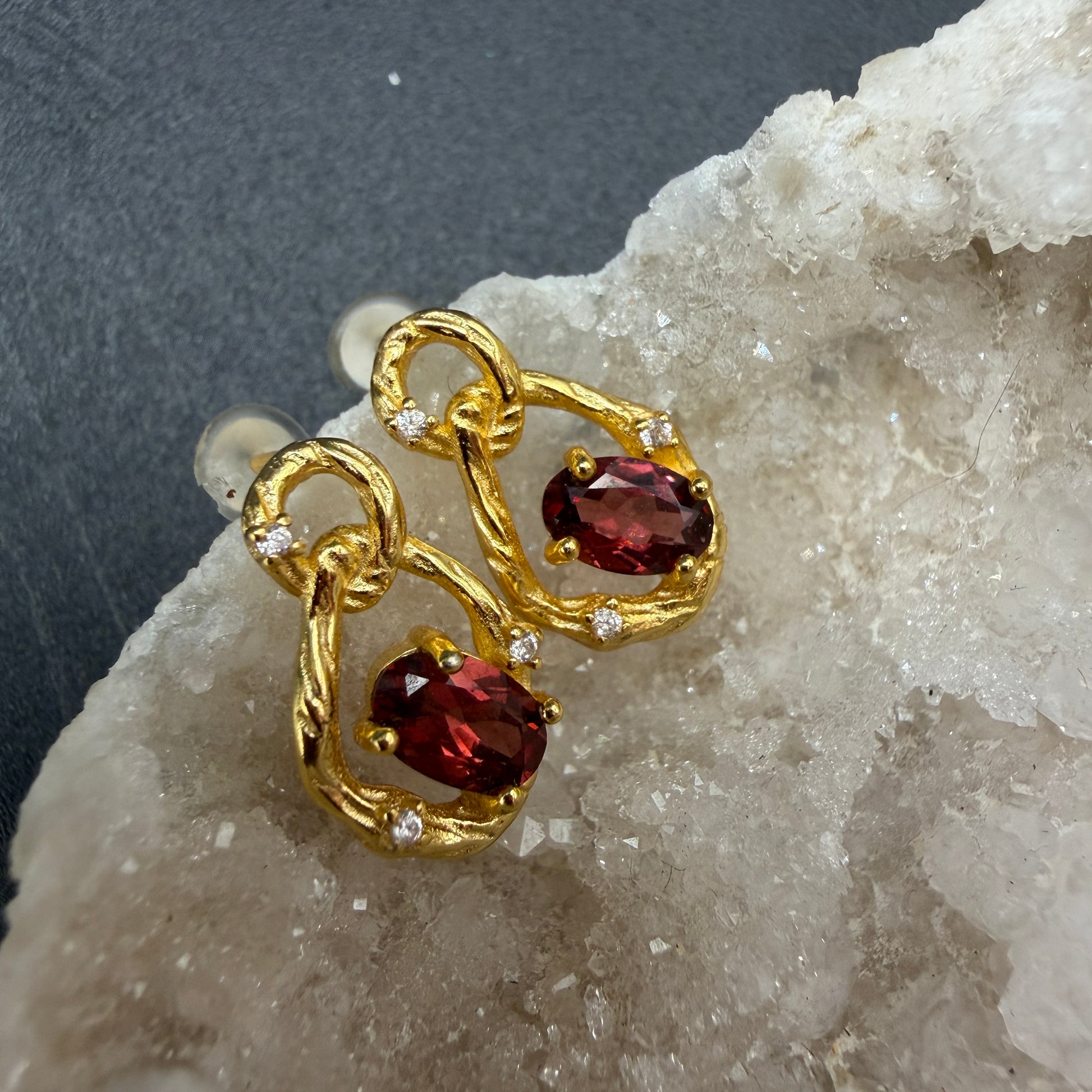 Garnet S925 Earrings