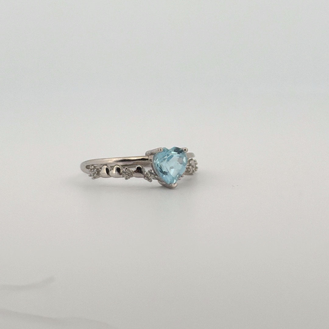 Blue Topaz S925 Adjustable Ring