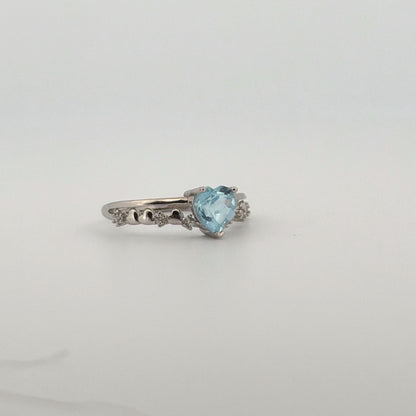 Blue Topaz S925 Adjustable Ring