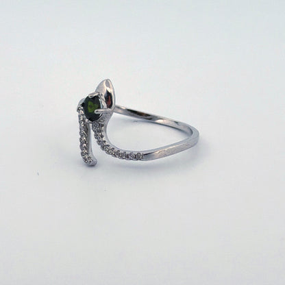 Diopside Snake S925 Adjustable Ring