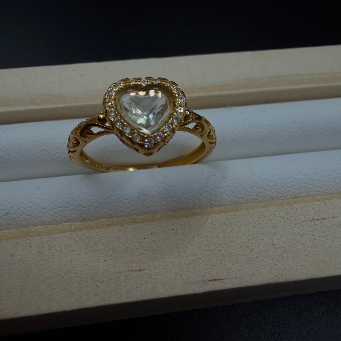 Libyan Desert Glass S925 Certified Adjustable Ring