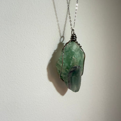 Fluorite Handmade Necklace on S925 Chain
