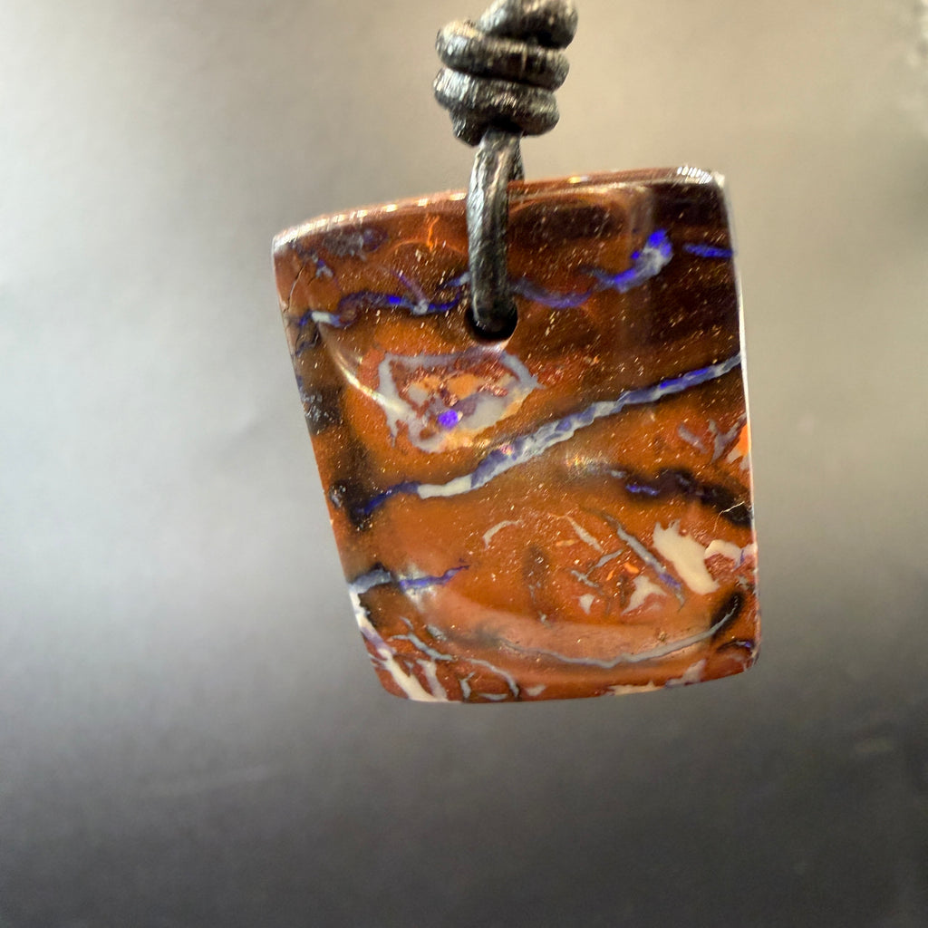 Solid Tribal Queensland Boulder Opal Necklace