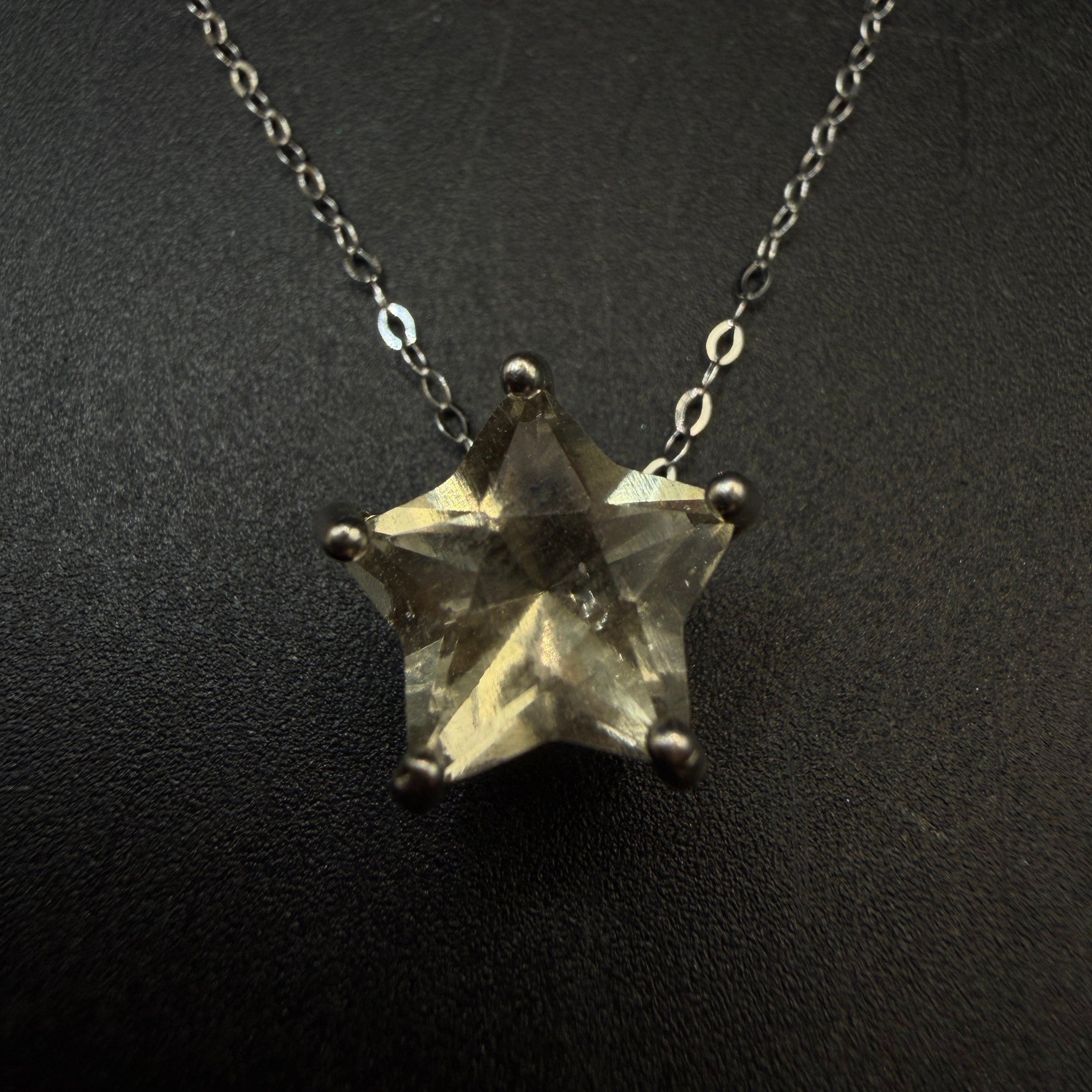 Libyan Desert Glass Star S925 Certified Necklace