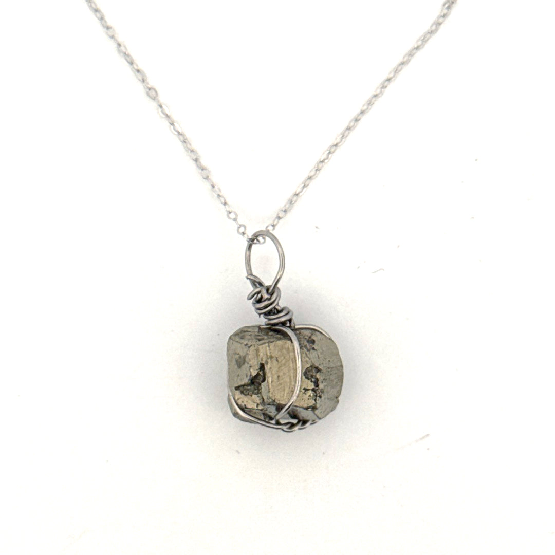 Pyrite Handmade Necklace on S925 Chain