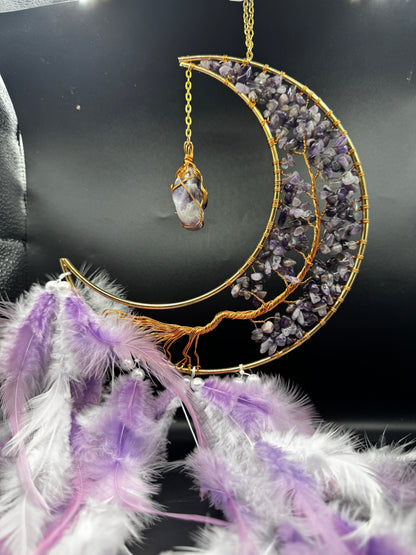 Amethyst Moon Dream Catcher