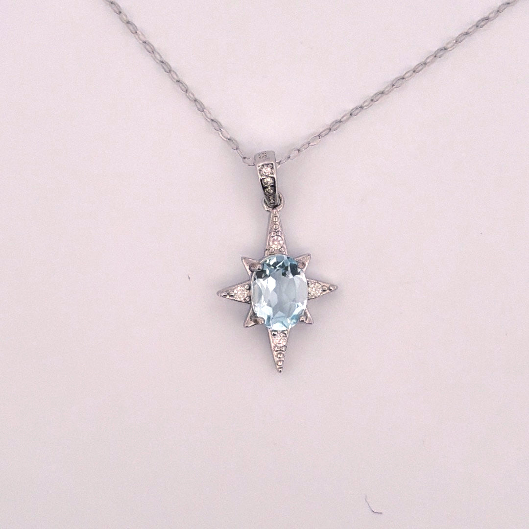 Aquamarine S925 Necklace