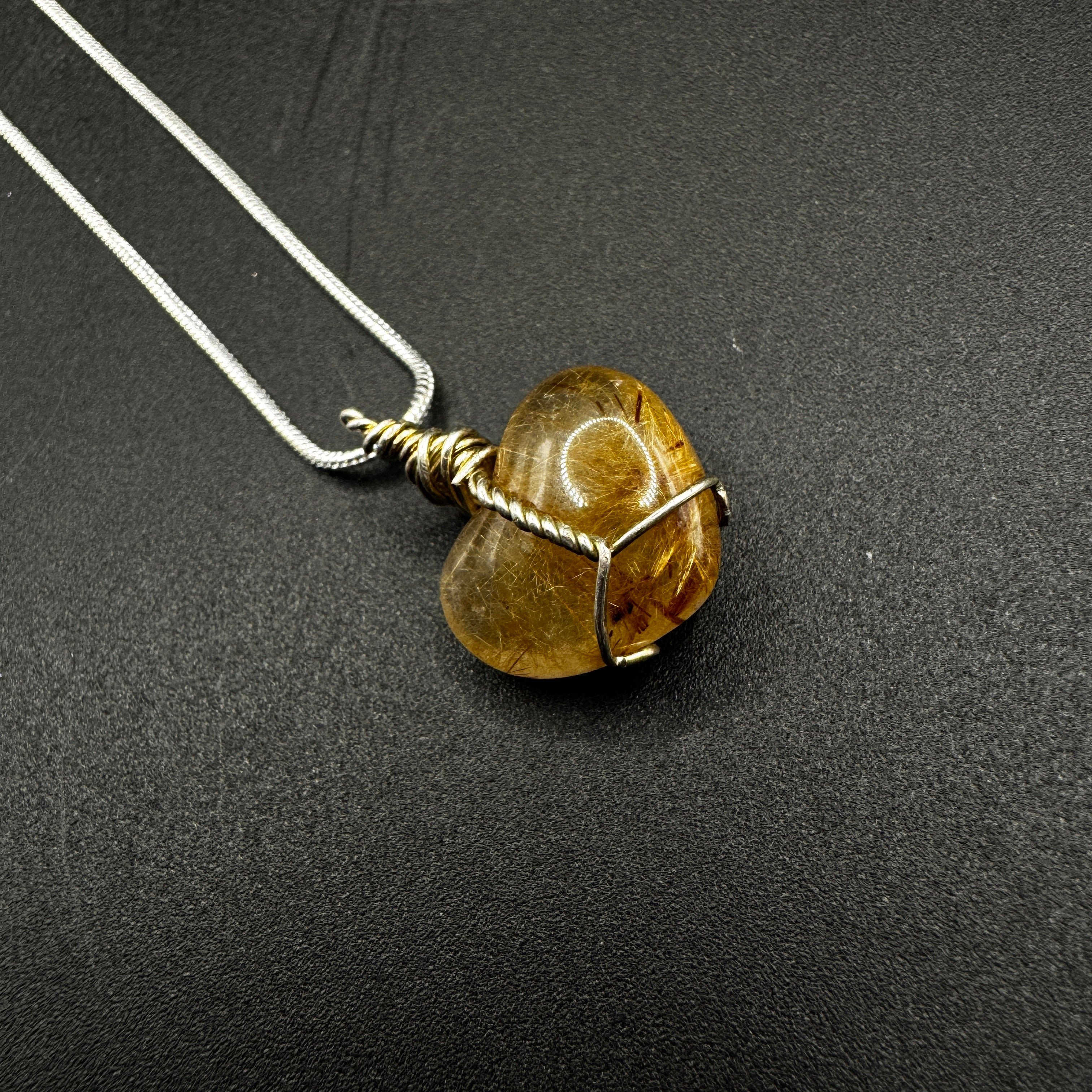 Handmade Golden Rutile Necklace