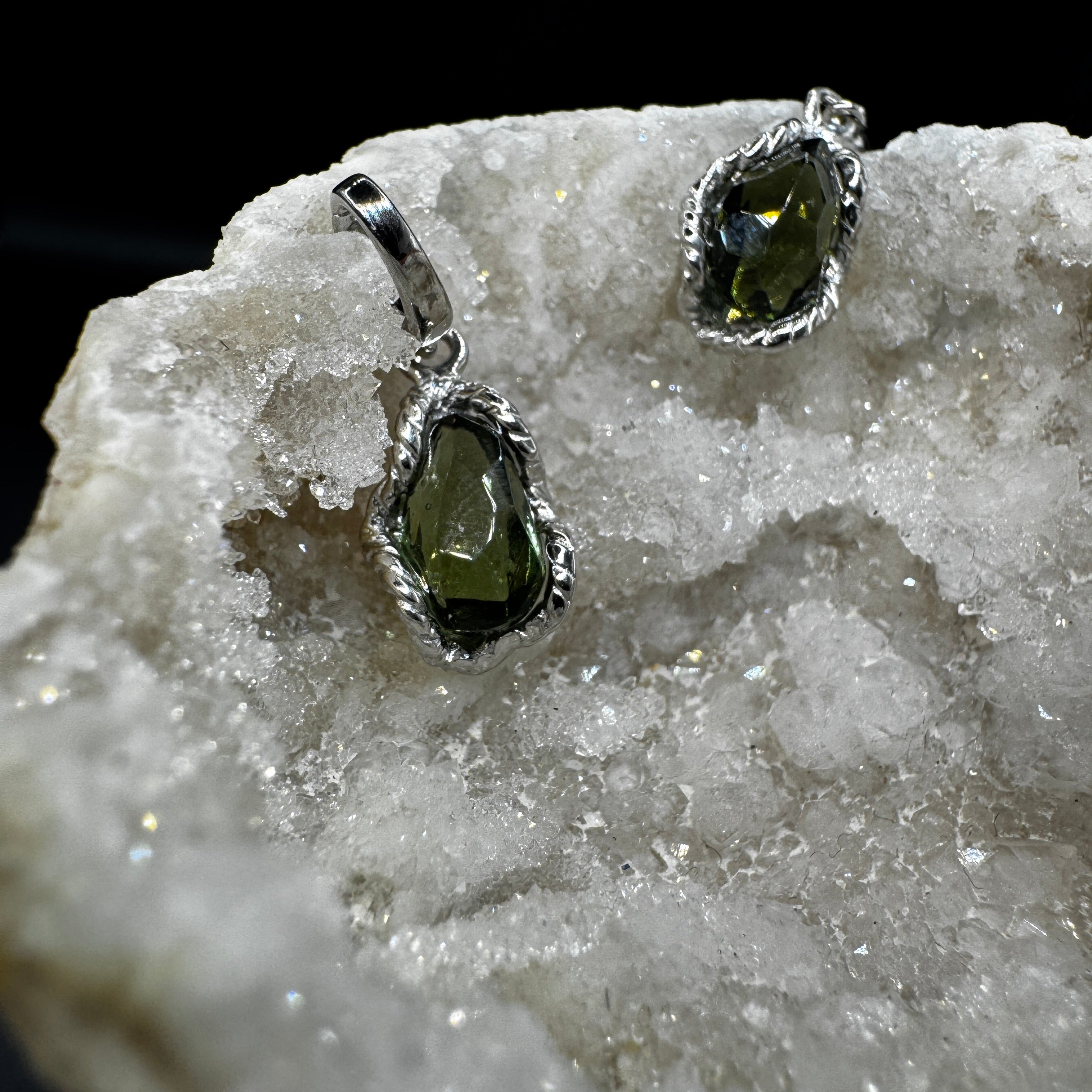 Moldavite Freeform S925 Certified Necklace