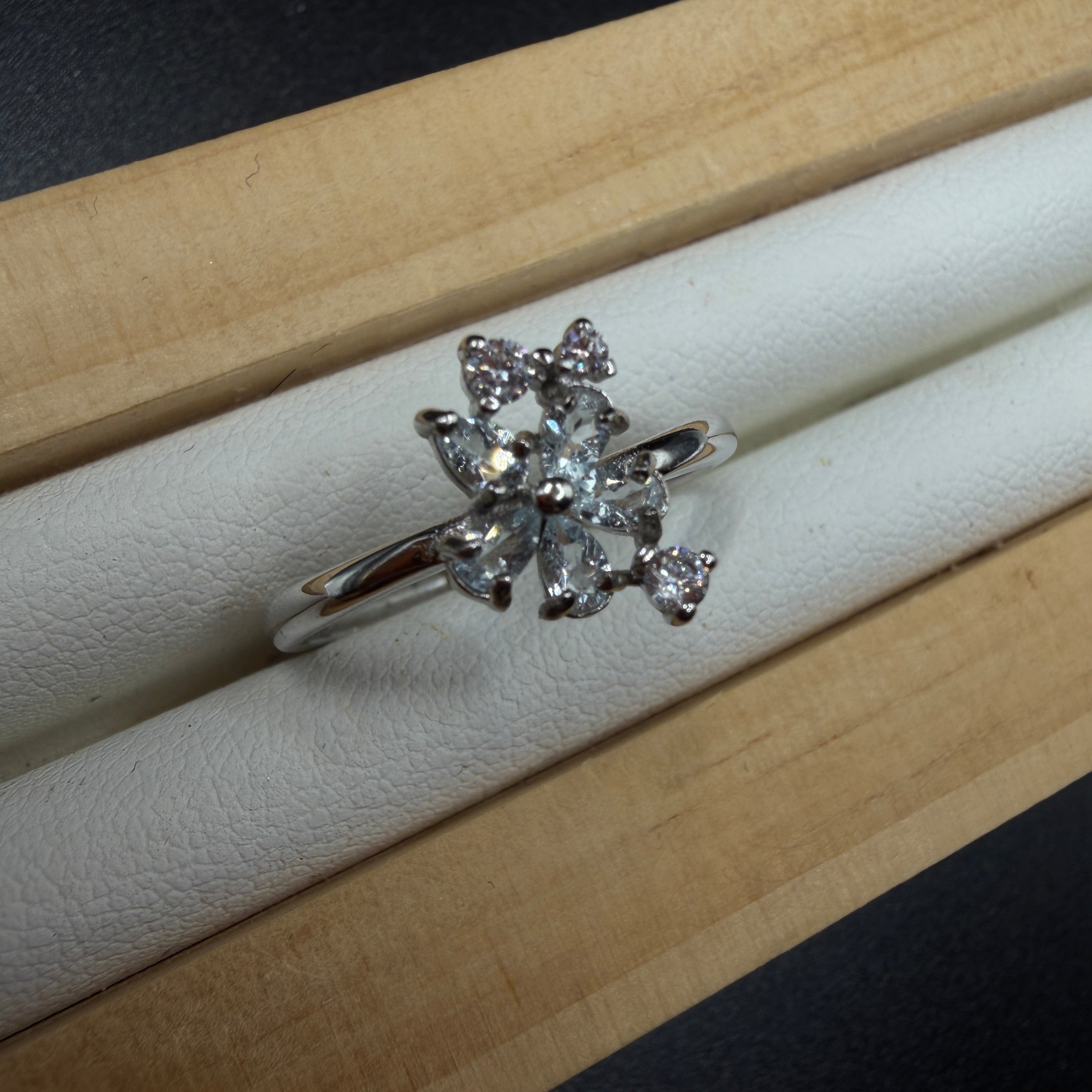 Aquamarine S925 Adjustable Ring