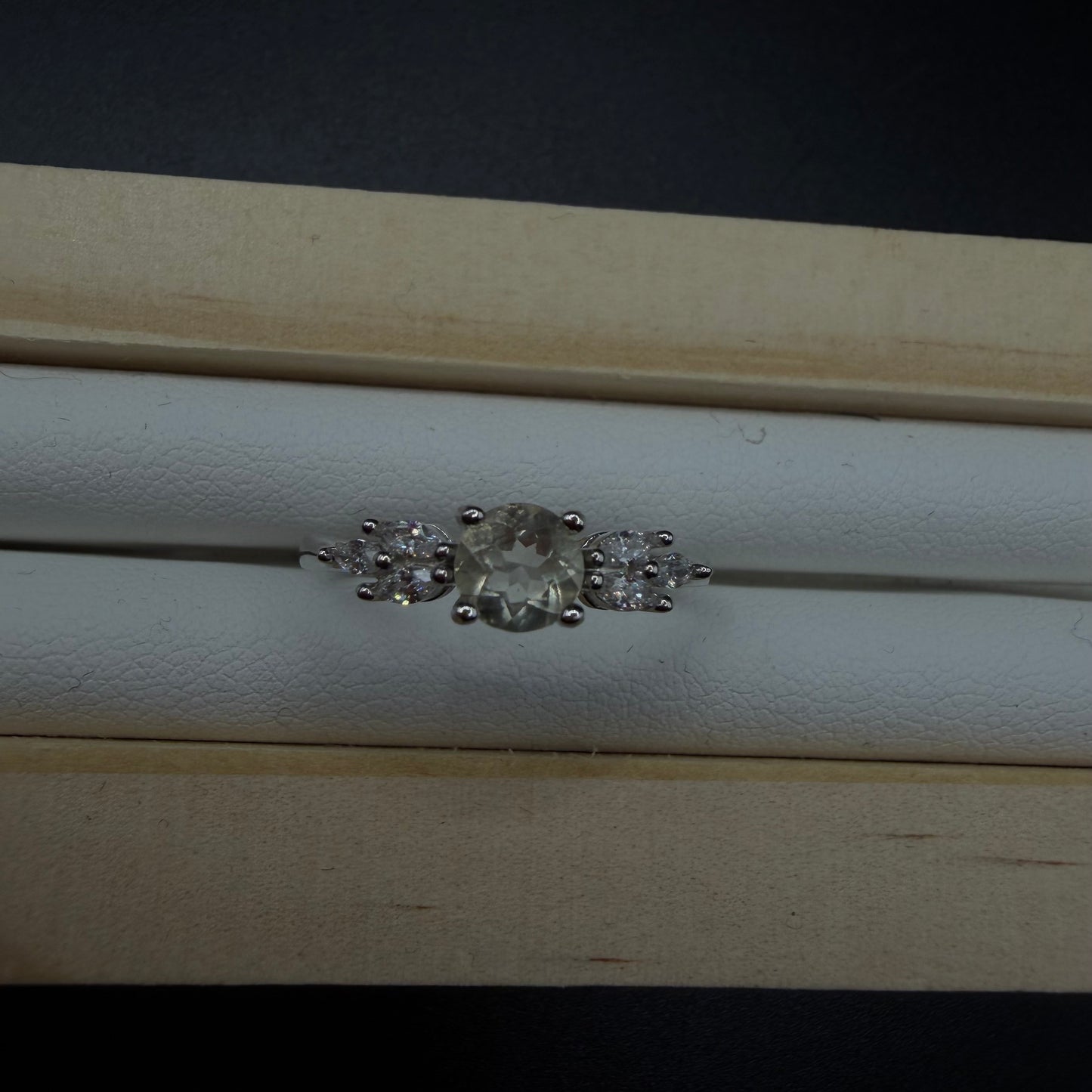 Libyan Desert Glass S925 Certified Adjustable Ring