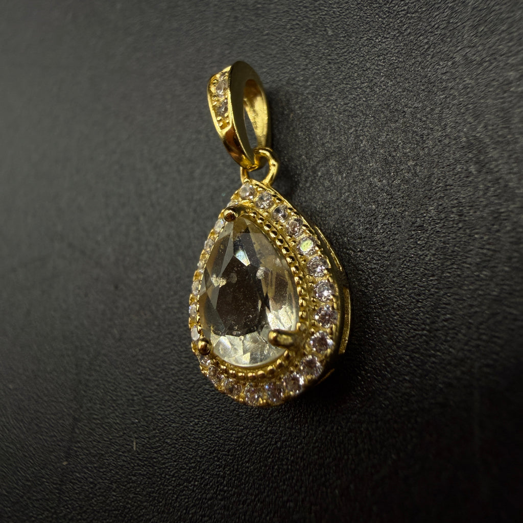 Gold Libyan Desert Glass S925 Certified Necklace