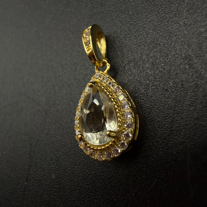 Gold Libyan Desert Glass S925 Certified Necklace