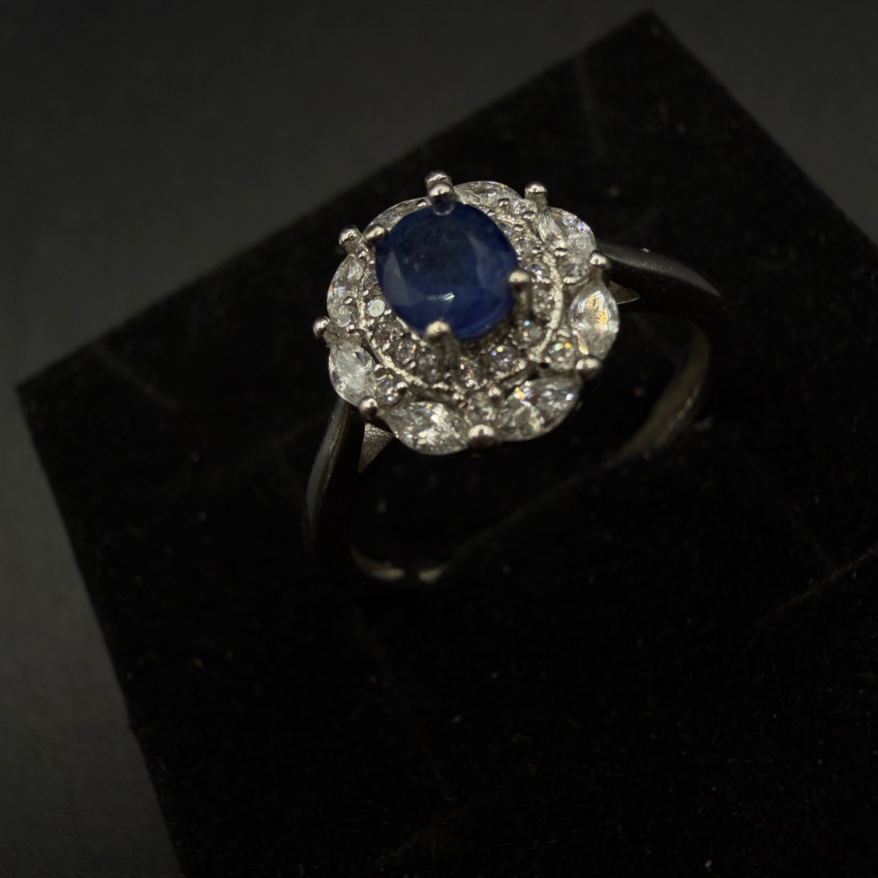 Sapphire S925 Adjustable Ring