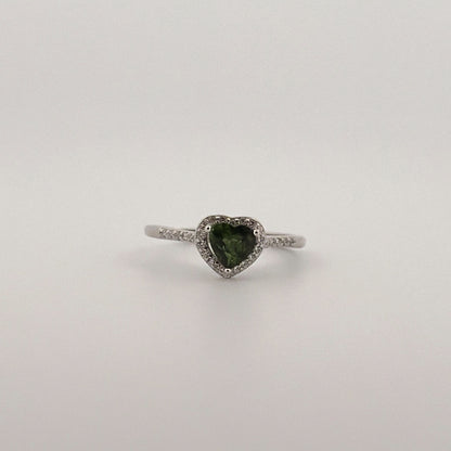 Green Tourmaline S925 Adjustable Ring