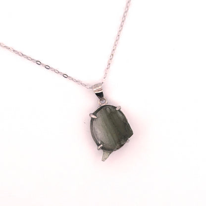 Raw Moldavite S925 Certified Necklace