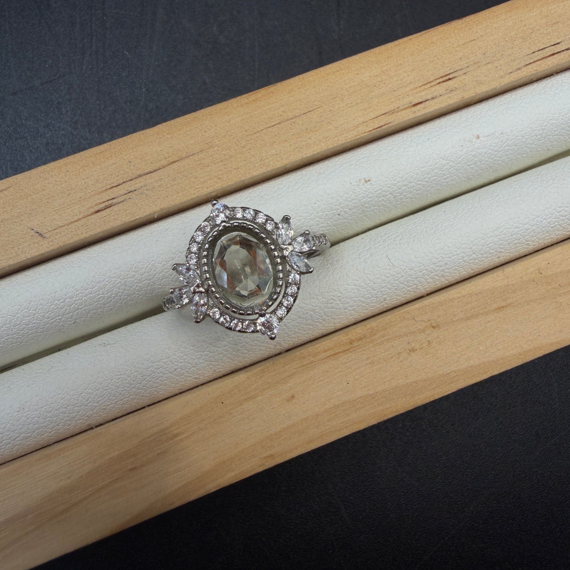 Libyan Desert Glass S925 Certified Adjustable Ring