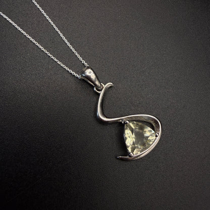 Libyan Desert Glass Swirl S925 Certified Necklace