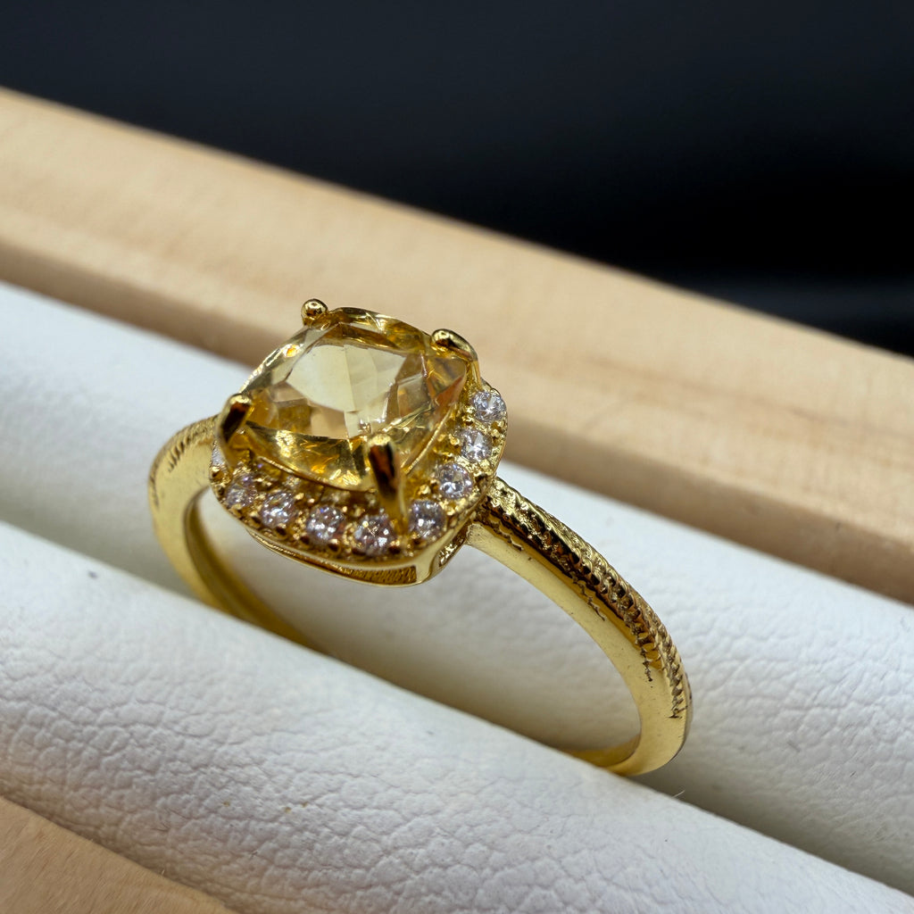 Citrine S925 Adjustable Ring