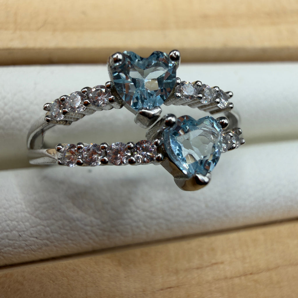 Blue Topaz S925 Adjustable Ring