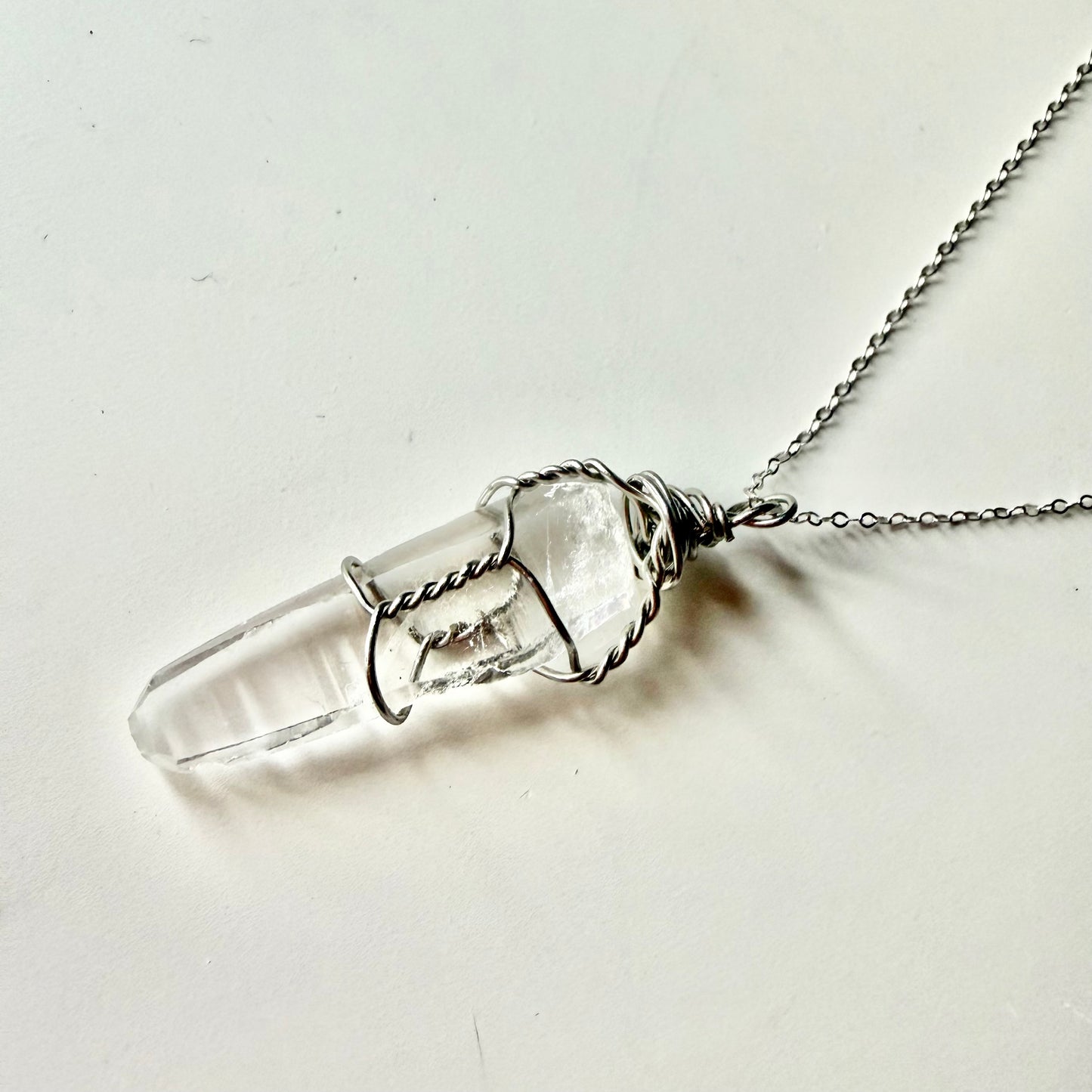 Colombian Lemurian Quartz S925 Handmade Necklace