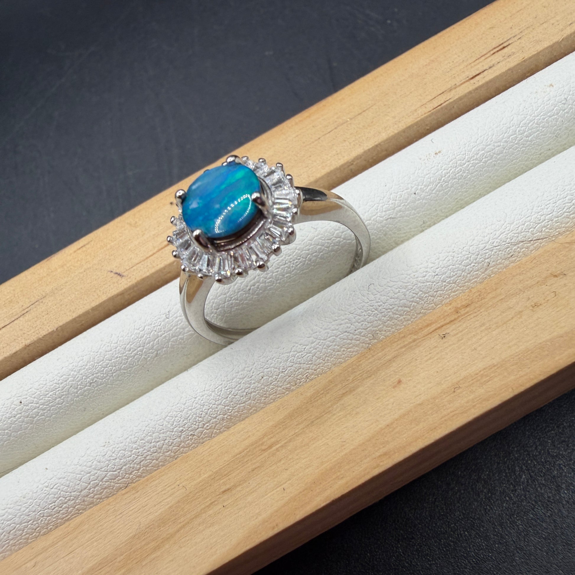 Australian Opal S925 Adjustable Ring