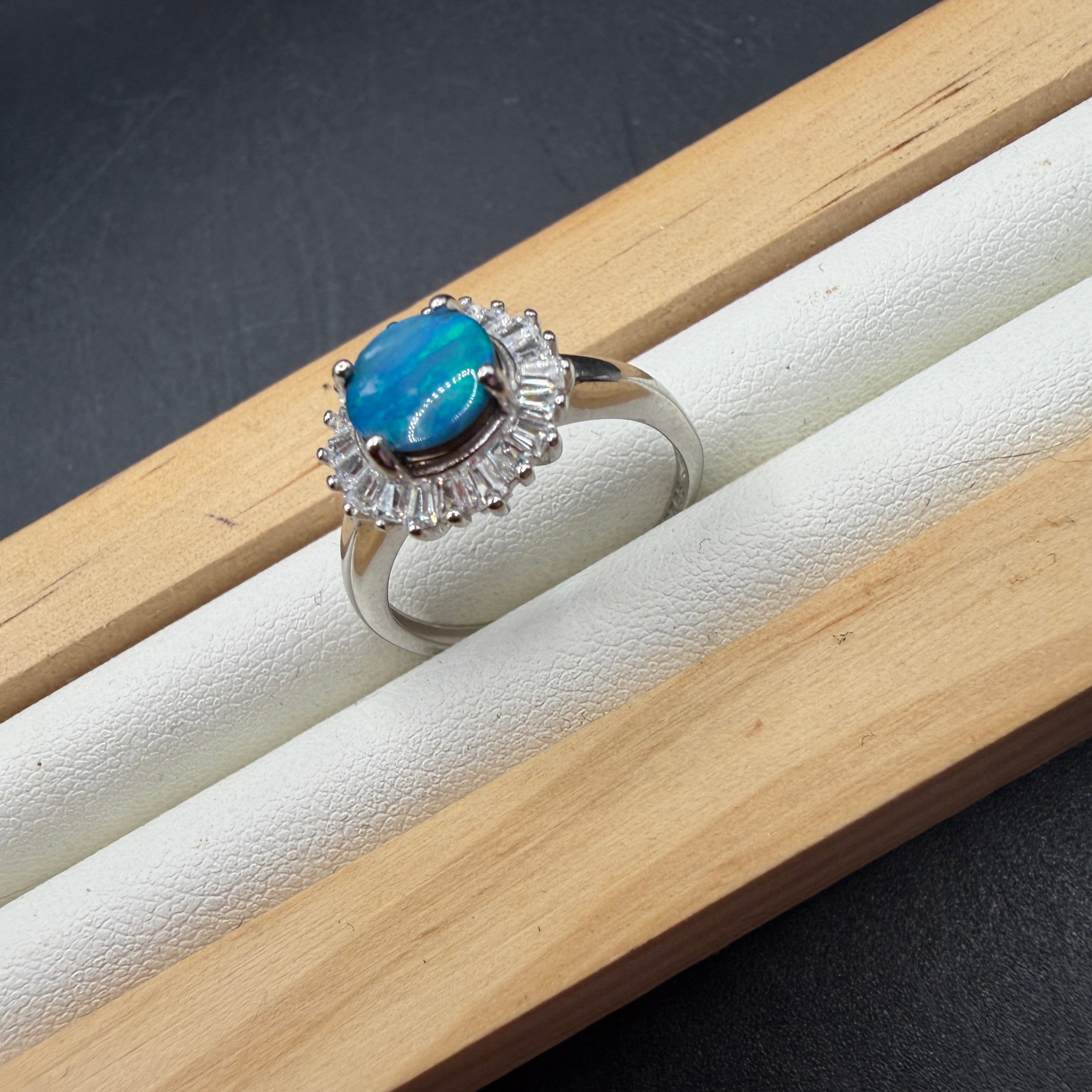 Australian Opal S925 Adjustable Ring