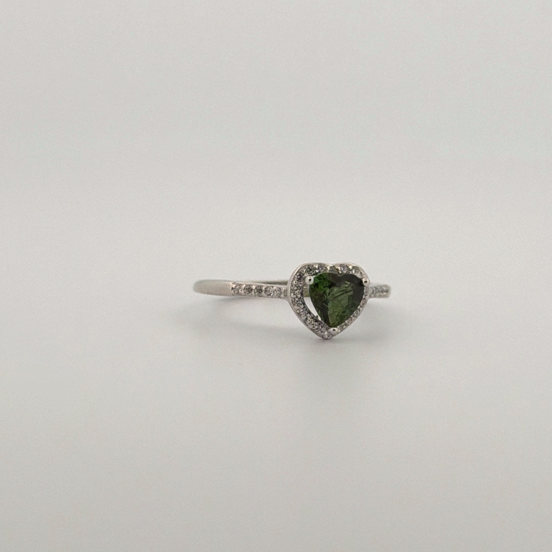 Green Tourmaline S925 Adjustable Ring