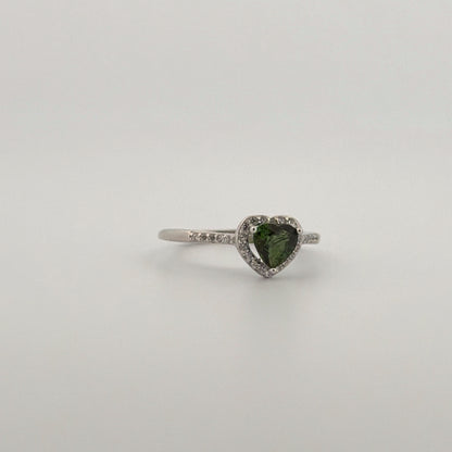 Green Tourmaline S925 Adjustable Ring