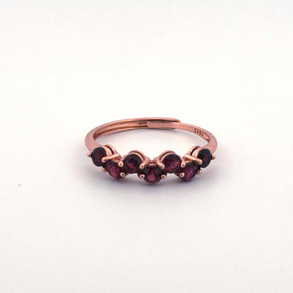 Garnet S925 Adjustable Ring