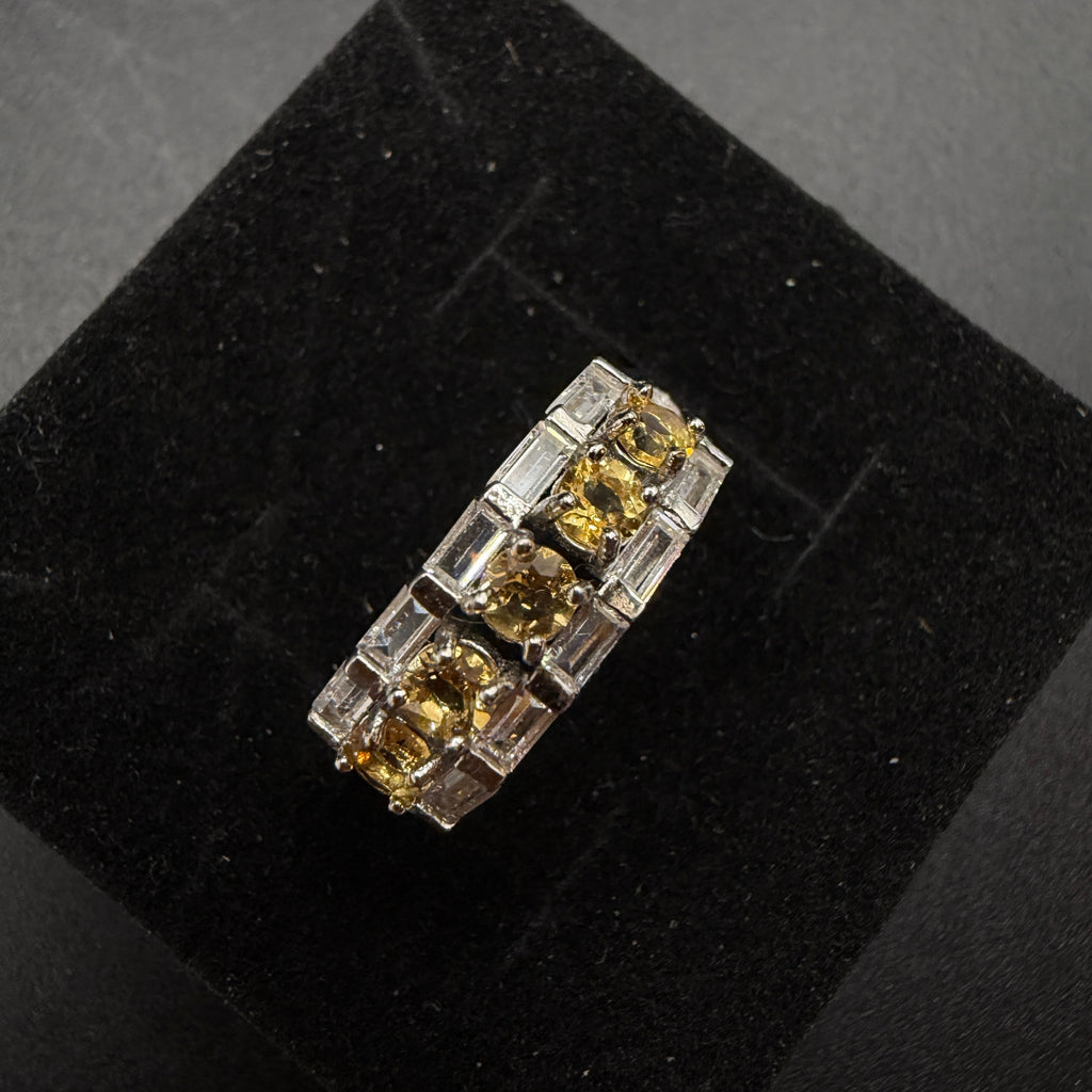 Citrine Band S925 Adjustable Ring