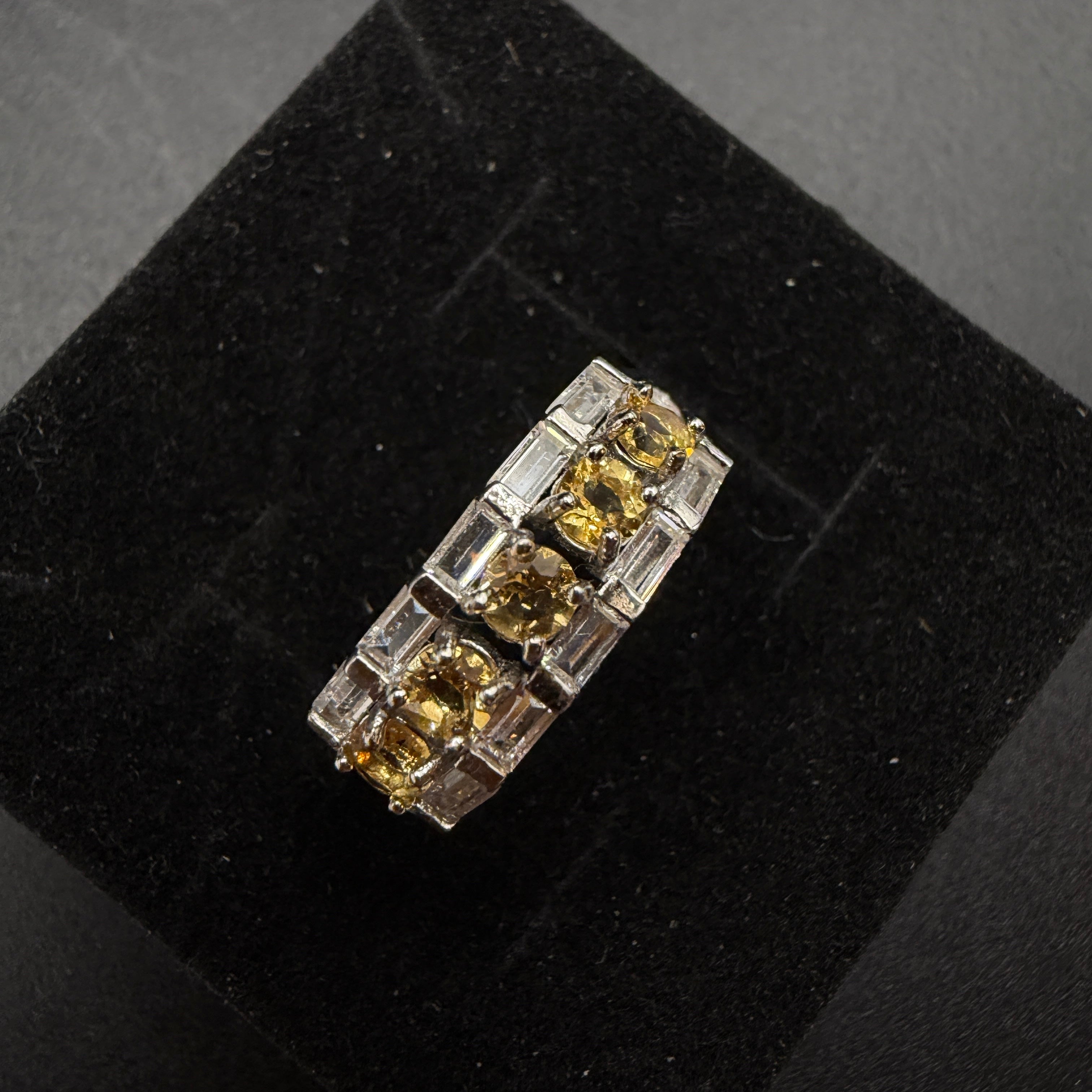 Citrine Band S925 Adjustable Ring