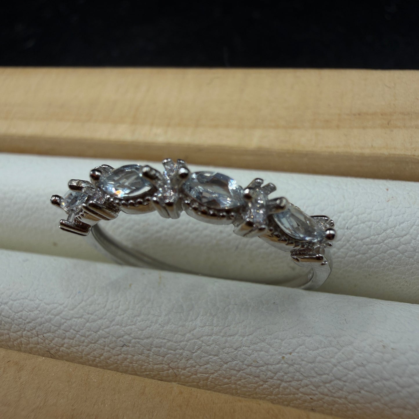 Aquamarine S925 Adjustable Ring