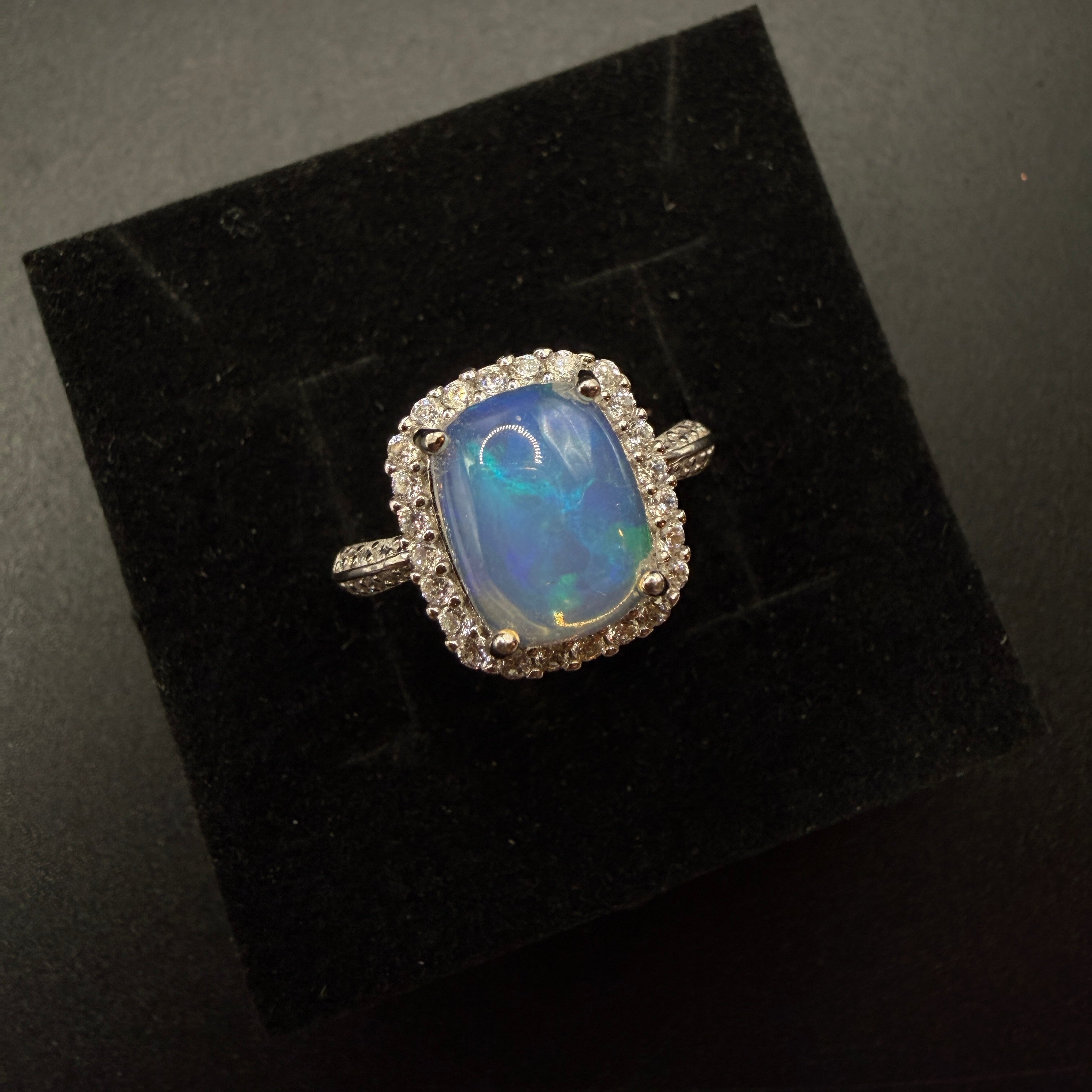 Opal S925 Certified Adjustable Ring
