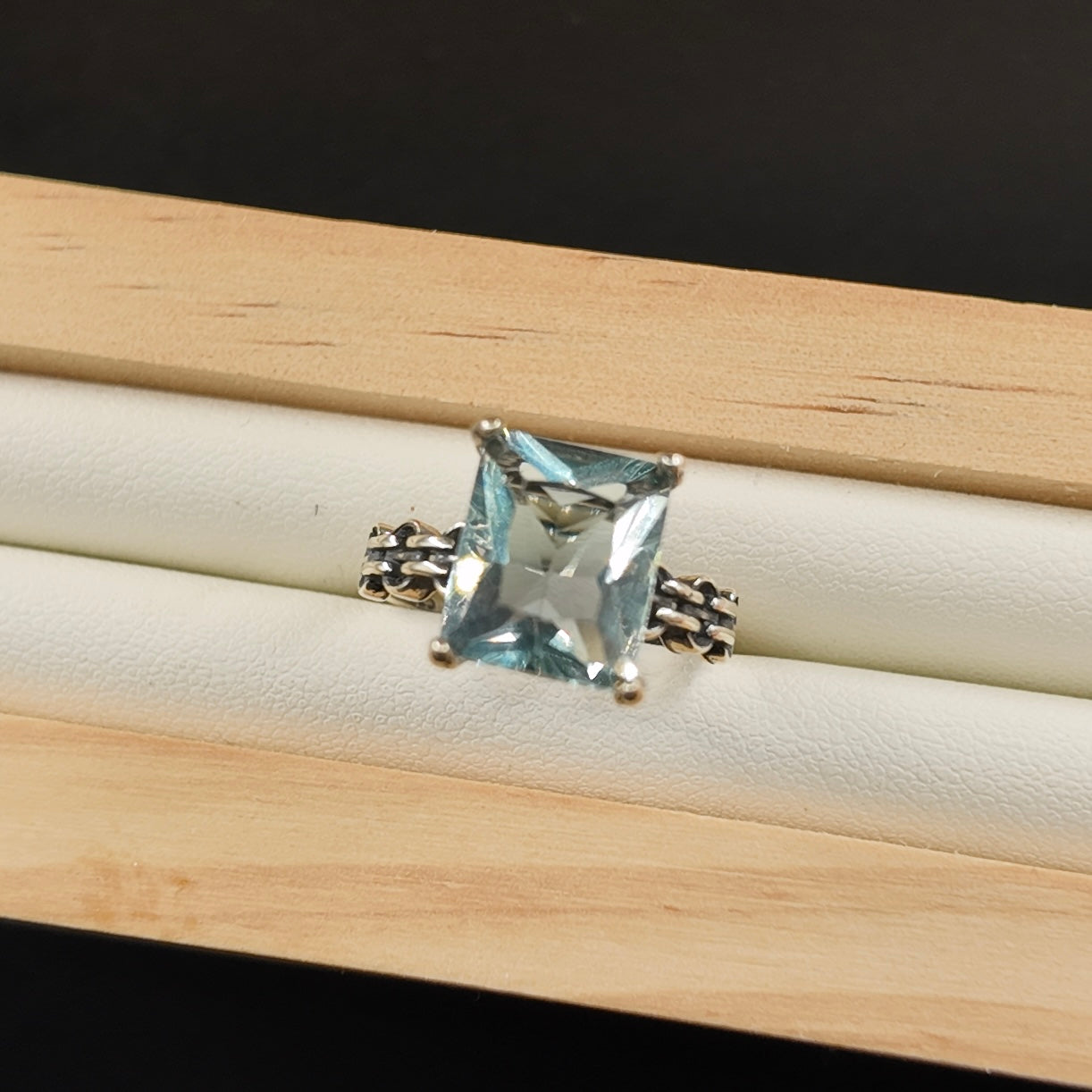 Blue Fluorite S925 Adjustable Ring