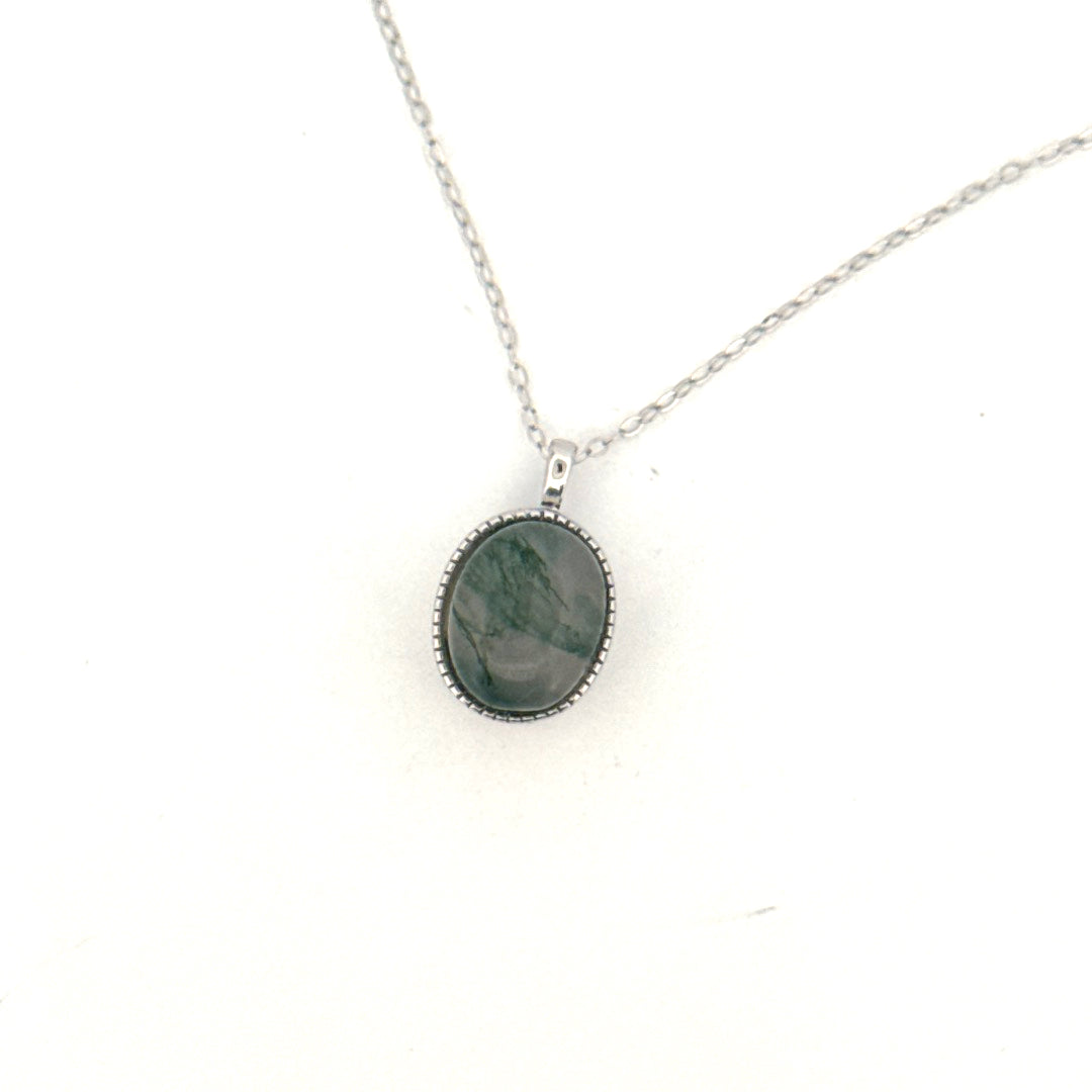 Moss Agate S925 Necklace