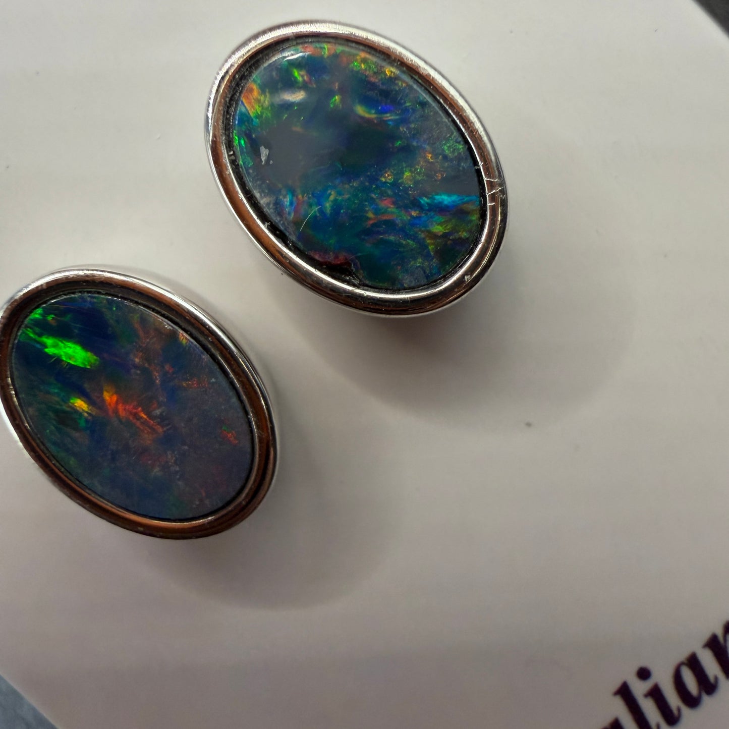 Australian Boulder Opal S925 Earrings