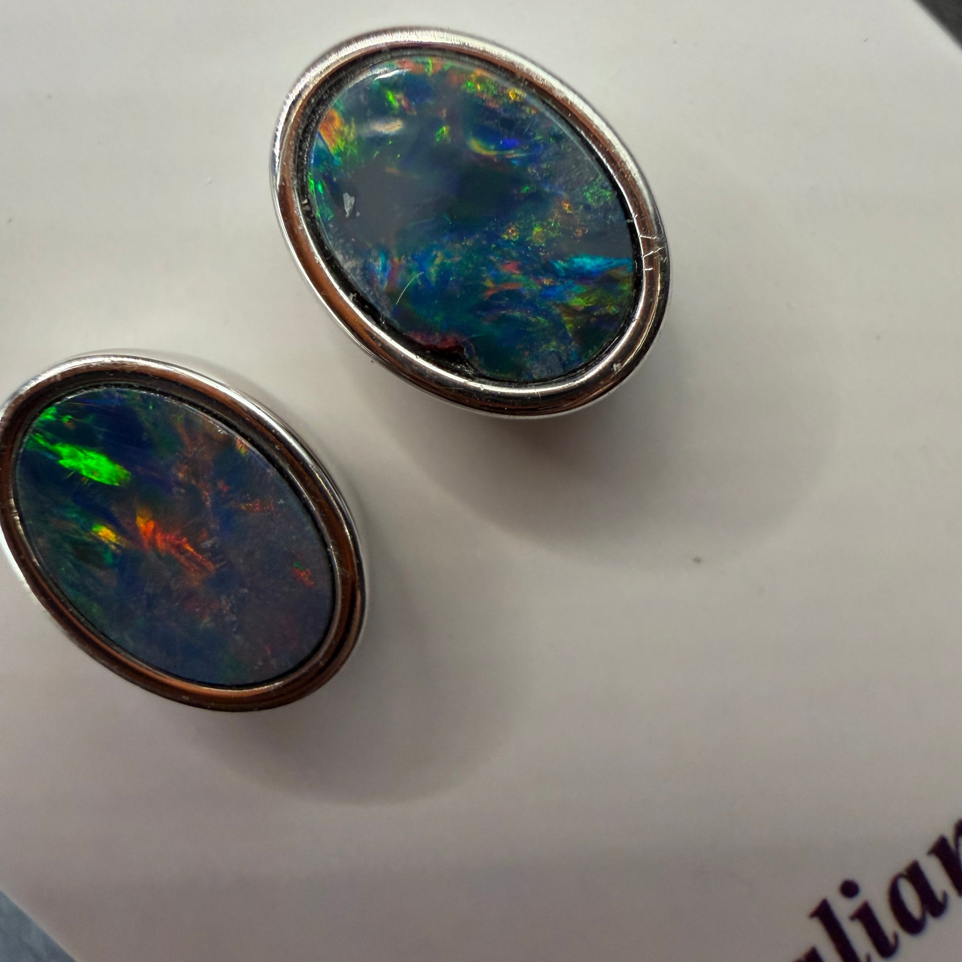 Australian Boulder Opal S925 Earrings