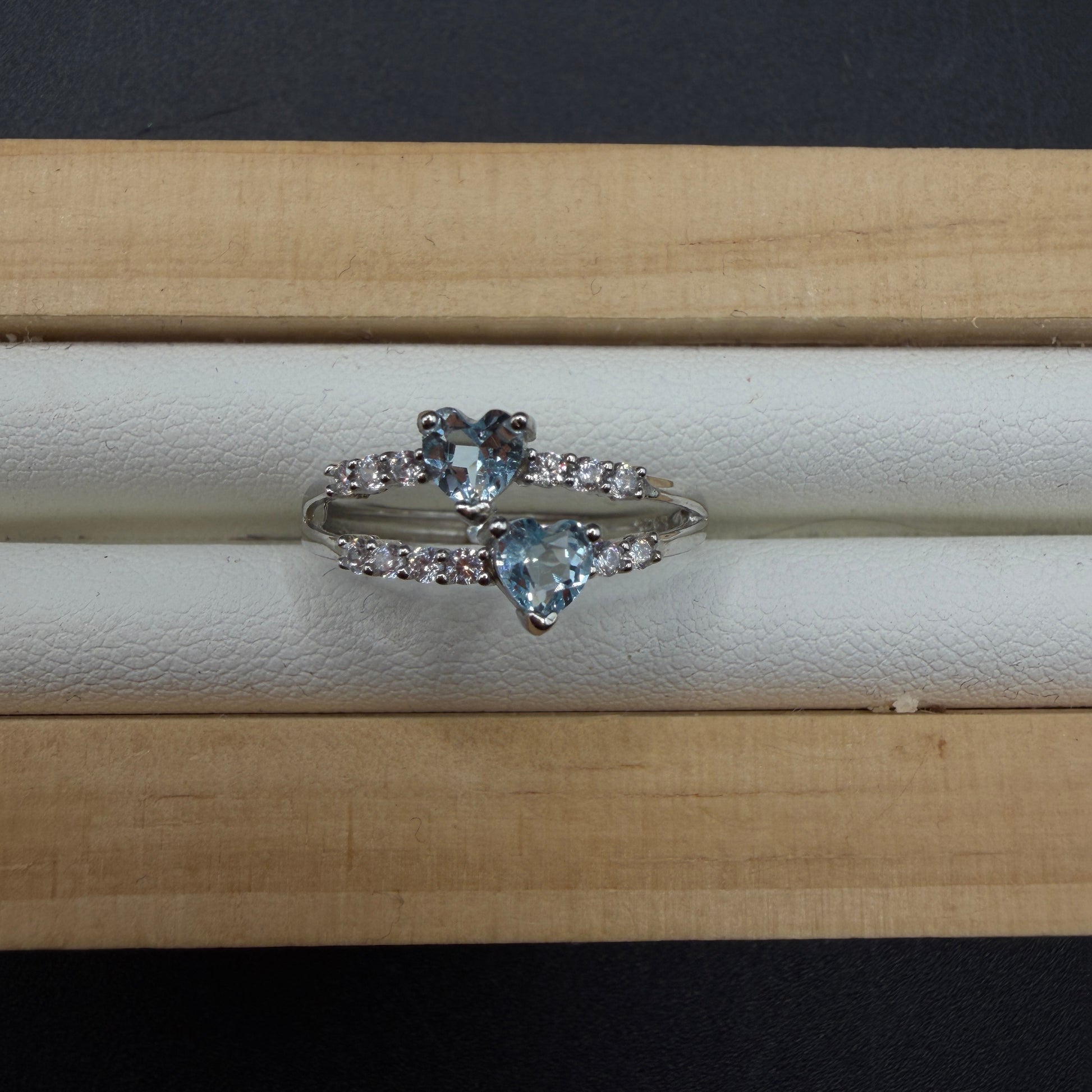 Blue Topaz S925 Adjustable Ring