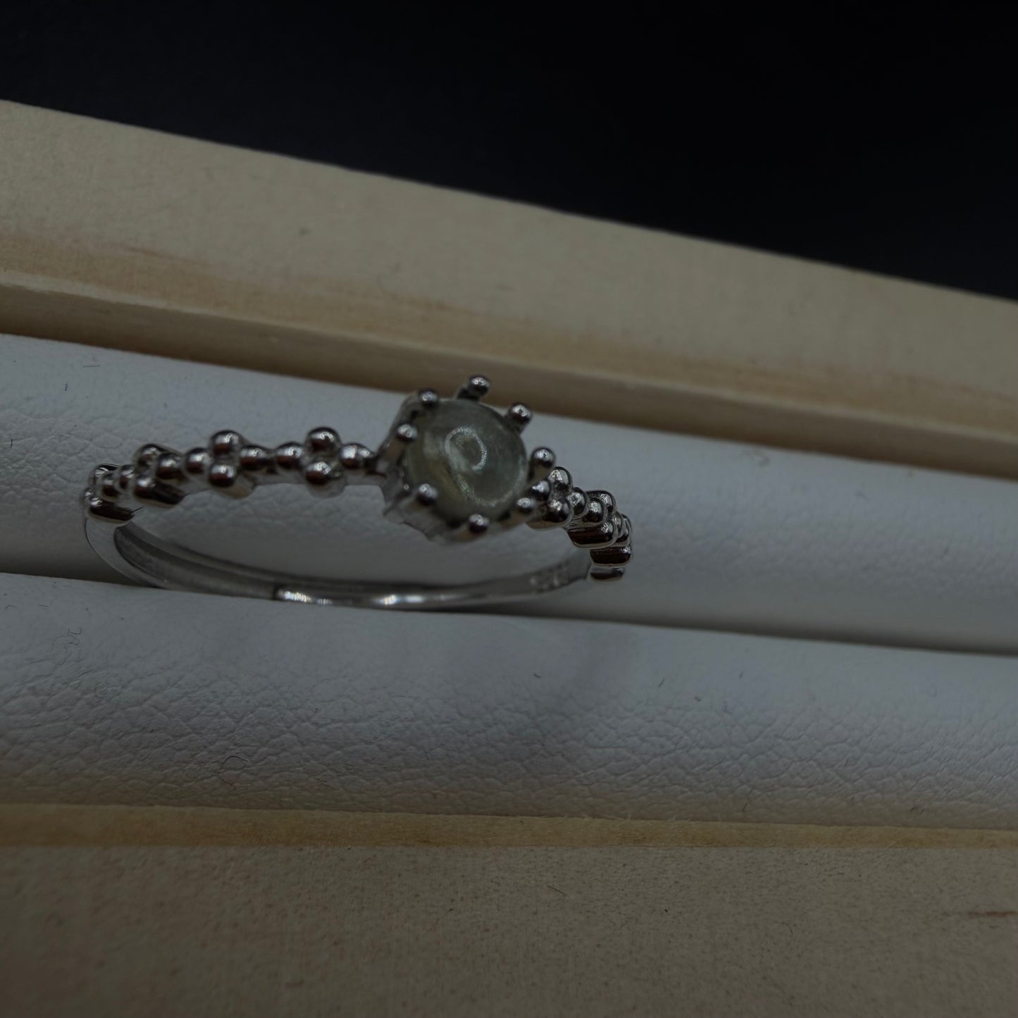 Moldavite S925 Certified Adjustable Ring