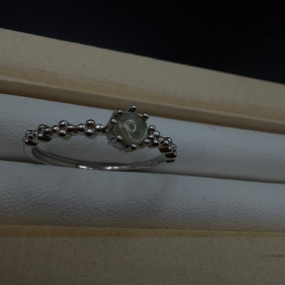 Moldavite S925 Certified Adjustable Ring