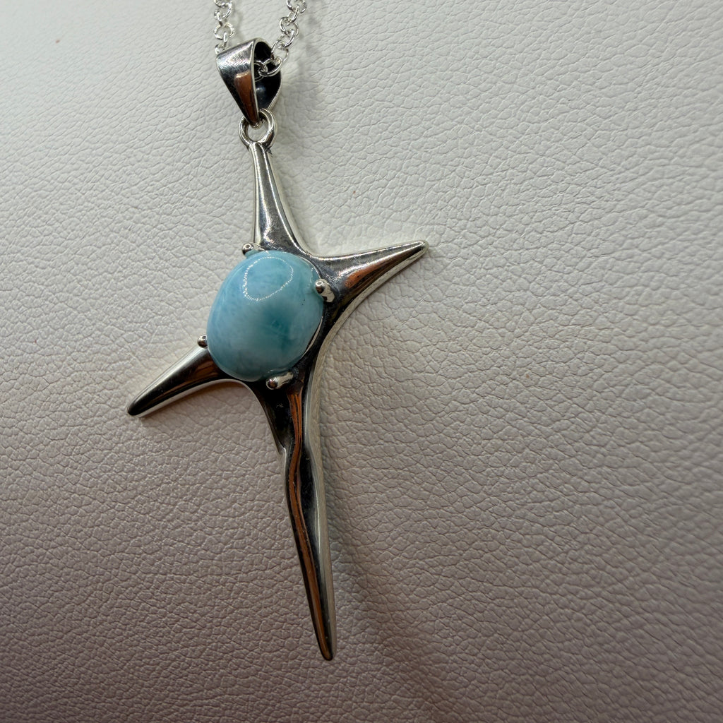 Larimar Star S925 Necklace