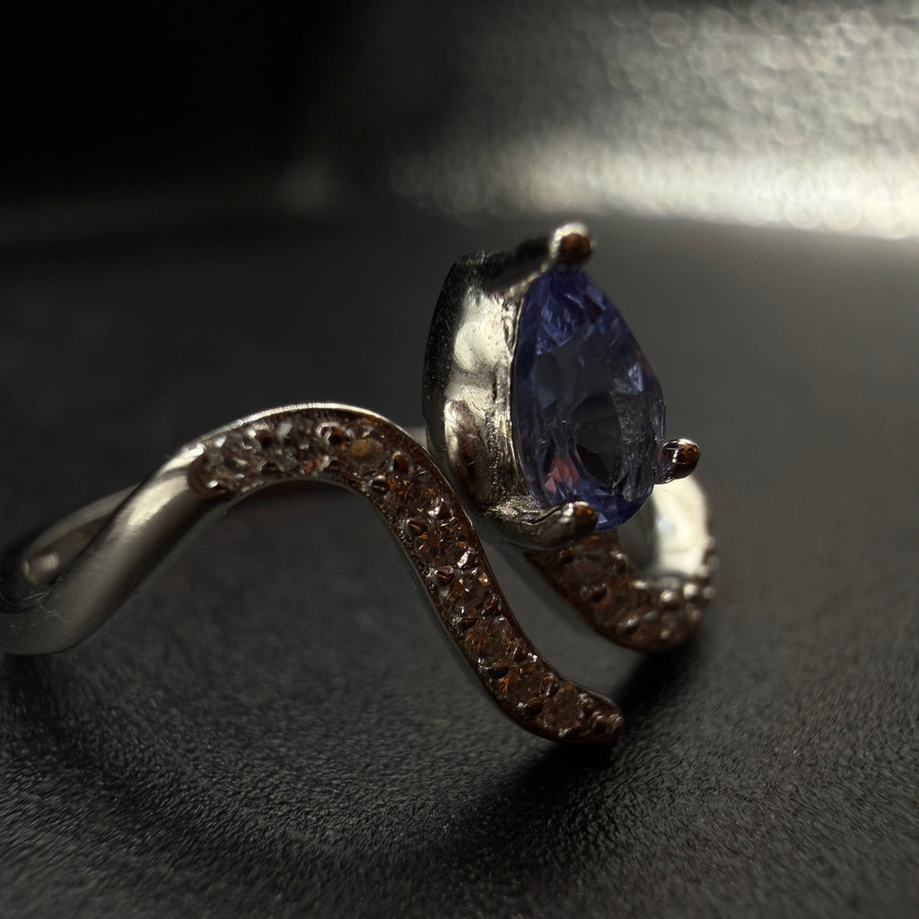 Tanzanite Snake S925 Adjustable Ring