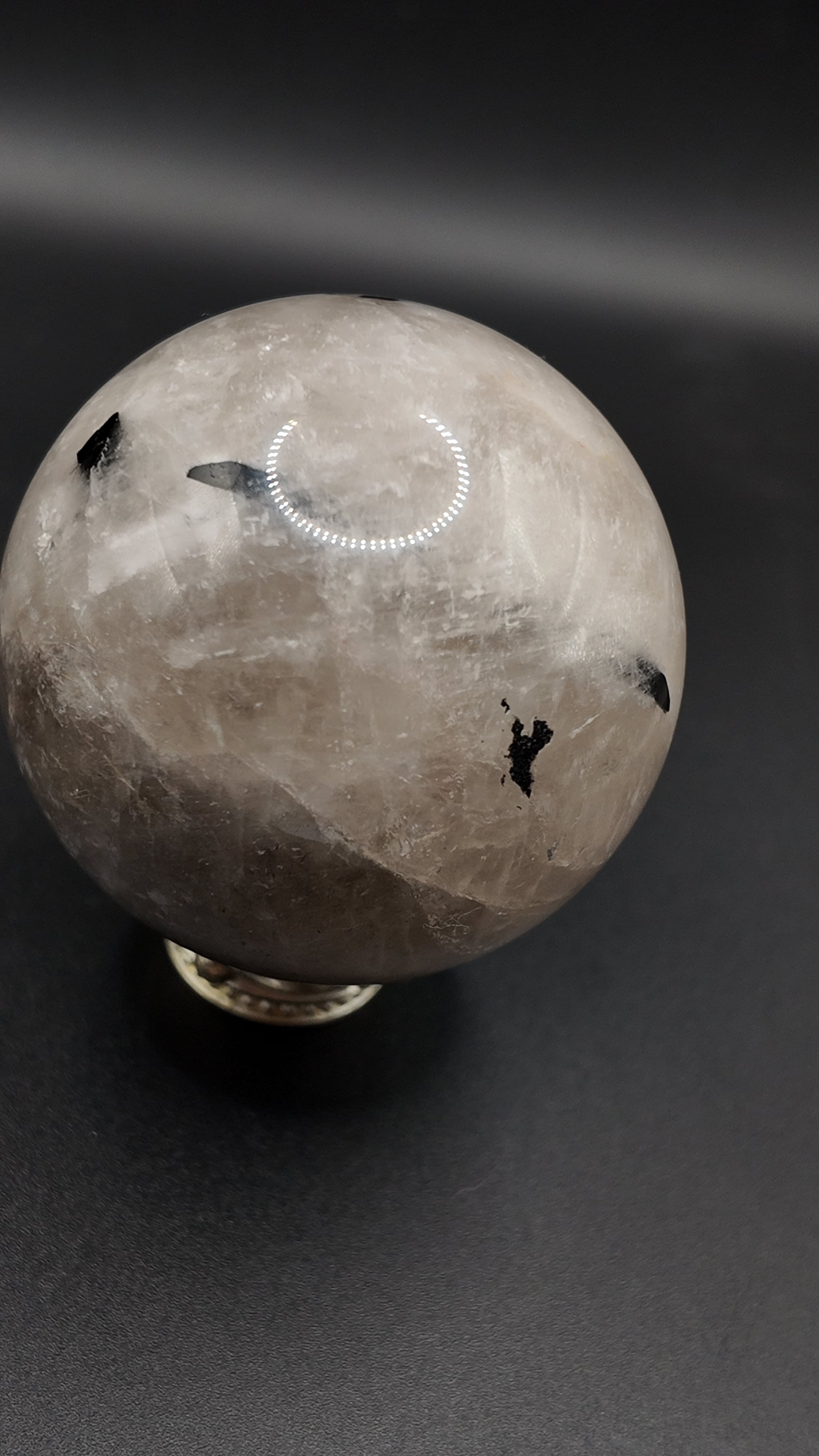 Black Tourmaline in Quartz Sphere